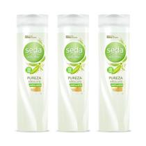 Seda Shampoo Recarga Natural Pureza Refrescante 325ml 3 uni