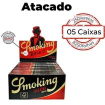 Seda Smoking Preta Deluxe King Size Original - 5 Caixas