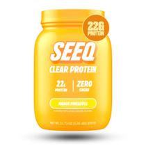 SEEQ Clear Pó de Proteína - Manga Abacaxi - 22 Porções - 22g de Proteína Isolada Whey Clear - Zero Açúcar - 0g Lactose - Livre de Alérgenos - Suporte GLP1 - Saúde Óssea - Recuperação Muscular Pós-Treino