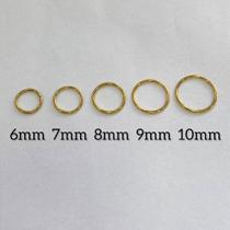 Segmento aço nariz clicker dourado com fecho clicker