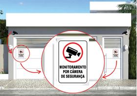 Segurança 24h Placa 20x30cm Monitorada Camera Filmagem Ambiente Residencia Segura