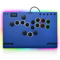 Sehawei Haute42 M Ultra Gen2 Azul Controle Arcade, Controlador de Botões em Alumínio com Trava de Segurança para Cabo e Anéis de LED nos Botões, Controle de Luta Arcade para PC/PS3/PS4/Switch/Steam - Suporta Hot Swap e SOCD Sehawei Haute42 M Ultra Gen2 Azul Controle Arcade, Controlador de Botões em Alumínio com Trava de Segurança para Cabo e Anéis de LED nos Botões, Controle de Luta Arcade para PC/PS3/PS4/Switch/Steam - Suporta Hot Swap e SOCD
