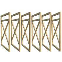 Seis Suporte Para Prateleira Estilo Industrial 6 Un. Dourado