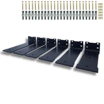 Seis Suportes De Prateleira Mão Francesa 20cm Fixo De Parede Estilo Moderno Aço Robusto