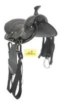 Sela Americana Simples Preta Completa Para Cavalo 16 Polegadas Passeio