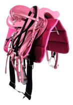 Sela Australiana De Cabeça Rosa Inox Luxo 16 Polegadas + Acessórios Sela Australiana De Cabeça Rosa Inox Luxo 16 Polegadas + Acessórios