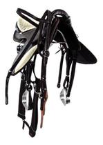 Sela Australiana De Cavalo Marrom Com Bege Inox 16 Poleg Top De Linha