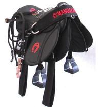 Sela Australiana Mangalarga Bordada 16 Polegadas Preta Completa + Acessórios Montaria