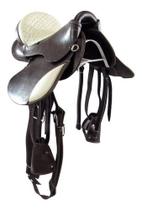 Sela Australiana Marrom e Bege Infantil Luxo 12 Polegadas