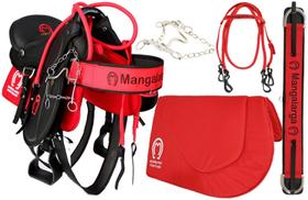 sela com aba manta e cabeçada rédea freio peitoral Preta tamanho 16