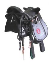 Sela Completa 16 Polegadas Preta Para Adulto Premium + Freio Inox + Manta Country + Peitoral Bordado