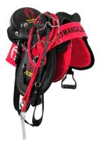 Sela Completa Australiana Com Aba Preta 16 Polegadas Do Mangalarga + Acessórios