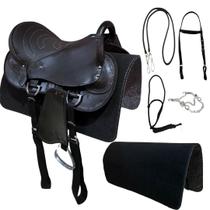 Sela de Cavalo Australiana Kit Completo para Cavalgadas e Passeios Cores Variadas Sela de Cavalo Australiana Kit Completo para Cavalgadas e Passeios Cores Variadas