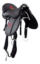 Sela de Cavalo Australiana Mangalarga Soft Preta Simples 16 Polegadas Passeio Sela de Cavalo Australiana Mangalarga Soft Preta Simples 16 Polegadas Passeio