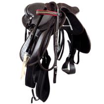 Sela de Cavalo com Cabeça IENE Marrom 16 Polegadas Inox Cavalgada Passeio