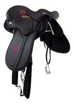 Sela de Cavalo com Cabeça Mangalarga Soft Preta Simples 16 Polegadas Passeio Sela de Cavalo com Cabeça Mangalarga Soft Preta Simples 16 Polegadas Passeio