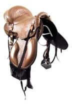 Sela De Cavalo Mangalarga Havana Rebaixada De Aba Completa 16 Polegadas