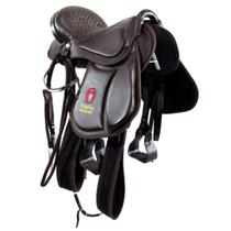 Sela de Cavalo Marrom Soft Gel Vaqueta Mangalarga Australiana 16 Polegadas