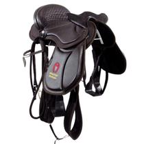 Sela de Cavalo Marrom Soft Gel Vaqueta Mangalarga de Cabeça 16 Polegadas Sela de Cavalo Marrom Soft Gel Vaqueta Mangalarga de Cabeça 16 Polegadas