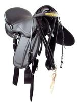 Sela De Cavalo Preta Australiana Com Aba Lisa Completinha Confira!