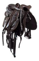 Sela De Criança Marrom Com Abas De Cabeça Completa Exclusiva + Acessórios