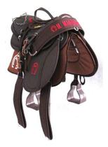 Sela Do Mangalarga Australiana De Arco 16 Polegadas Marrom Completa Em Couro + Acessórios