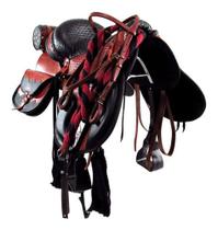 Sela Mangalarga Australiana Completa Alforge E Porta Whisky Havana Com Preto