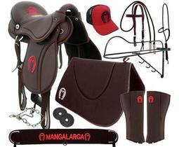 Sela Marrom De Cavalo Mangalarga Completa 16 Polegadas Completa