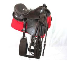 Sela Marrom Pra Cavalo Australiana De Arco Completa Arreada + Itens 18 Polegadas