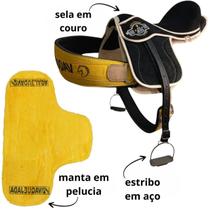 Sela para cavalo Vaquejada Em Couro Preta selote
