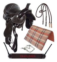 Sela Pra Cavalo Marrom Americana Tradicional 16 Polegadas + Itens Lançamento!