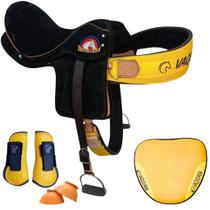 Sela Semi Profissional Barata Cavalo Couro Legitimo Preta
