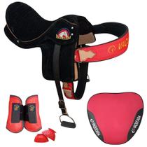 Sela Semi Profissional Barata Cavalo Couro Legitimo Preta