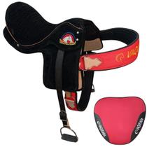Sela Semi Profissional de Couro para Cavalo Cavalgada vaquejada