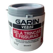 Sela Trincas e Fissuras Vedag Branco 500g Fissuras e Rachaduras Laje Telha Parede