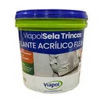 Sela Trincas Viapol Balde Plástico 5Kg Selante Acrílico Flex