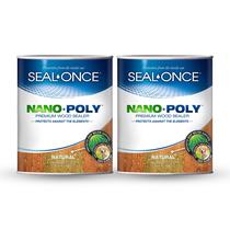 Selador de madeira Seal-Once Nano+Poly com poliuretano 7,6 L à prova d'água Selador de madeira Seal-Once Nano+Poly com poliuretano 7,6 L à prova d'água