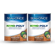 Selador de madeira Seal-Once Nano+Poly com poliuretano 7,6 L e bronze Selador de madeira Seal-Once Nano+Poly com poliuretano 7,6 L e bronze