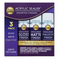 Selador em spray Aleene's Acrylic 118 ml, pacote com 3 unidades brilhante, fosco, perolado