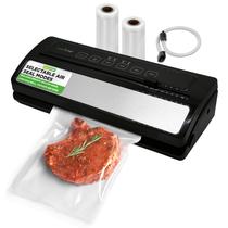 Seladora a vácuo para alimentos NutriChef em aço inoxidável e ABS 110W Seladora a vácuo para alimentos NutriChef em aço inoxidável e ABS 110W