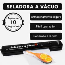Seladora Automática de Alimentos a Vácuo e Compacta Bivolt Seladora Automática de Alimentos a Vácuo e Compacta Bivolt
