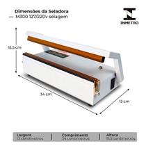 Seladora Para Embalagens Plásticas 30 Cm Selagem Bivolt Com Refil de brinde