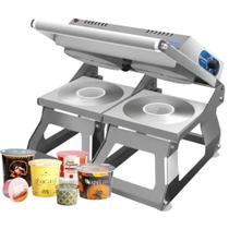 Seladora Para Potes Copos SPO 150 Dupla Em Inox Sem Matriz Sulpack