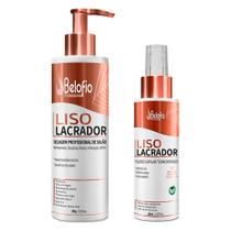 Selagem Liso Lacrador Kit Alisante 300g e Fluido Capilar Termoativado Leave-In 120ml Belofio