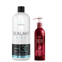 Selagem Sealant Silk 3D 1l + SOS Extreme 240ml Antiemborrachamento Reconstrutor