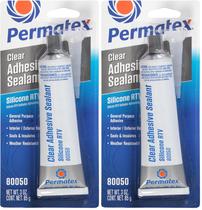Selante adesivo Permatex 80050 Clear RTV Silicone 90mL (pacote com 2)