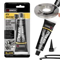 Selante de Silicone RTV Preto LOCBONDSO 85 g para Alta Temperatura Selante de Silicone RTV Preto LOCBONDSO 85 g para Alta Temperatura
