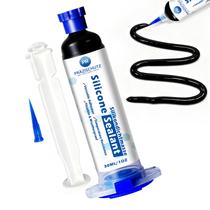 Selante de silicone RTV preto PRAZISCHUTZ 30 ml à prova dágua