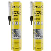 Selante de Silicone STANLEY All Purpose RTV - 2 Unidades de 300ml - Translúcido Selante de Silicone STANLEY All Purpose RTV - 2 Unidades de 300ml - Translúcido