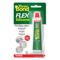 Selante de Silicone Transparente Three Bond Flex 50g Pias Boxes Vidros Selante de Silicone Transparente Three Bond Flex 50g Pias Boxes Vidros